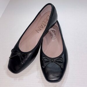 Deltan Quinn Black Flats Loafers w Bow Women’s Shoe Size 7.5